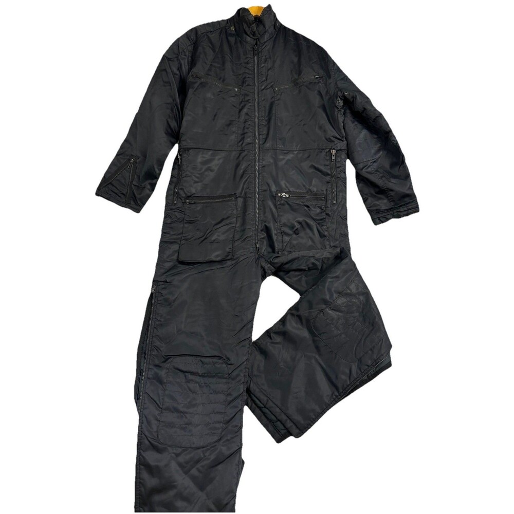 St Moritz Insulated Coveralls Mens M Black Ski Snowmobile Work Suit USA Made